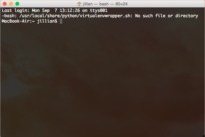 Screenshot of my terminal